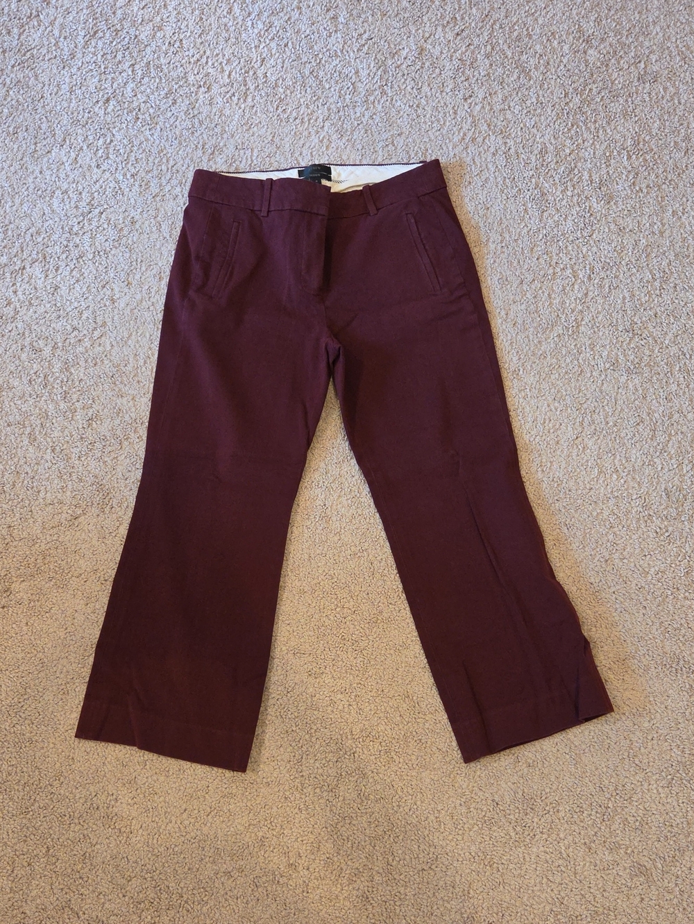 J CREW Maroon CROP Pants